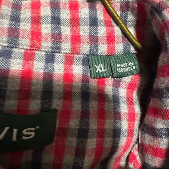 Orvis Men's Red and Green Checkered Shirt - X-Large Wool Blend - Picture 5 of 7